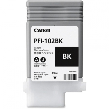 Cartucho Plotter Canon PFI 102 BK Preto