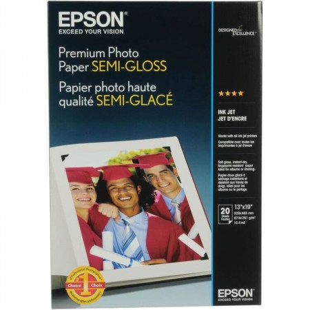 Papel Especial Premium Semi Gloss A3+ Epson 20 Folhas 251g